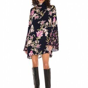 NWT Free People Tate Tunic/Mini Dress in Midnight Combo top